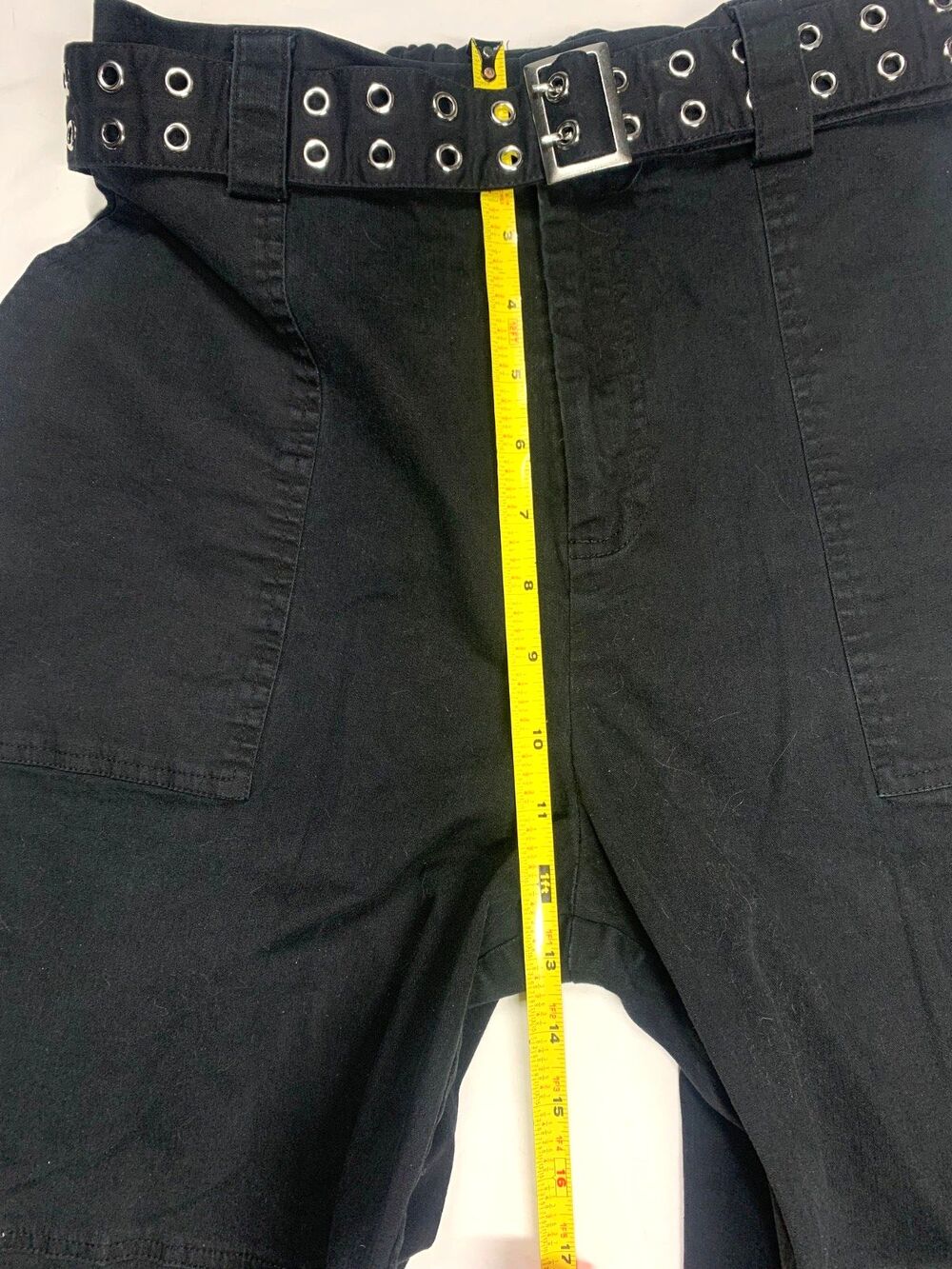 Current Mood Dolls Kill Black Wide Leg Buckle Cargo Pants Goth Grunge Size M - Picture 5 of 8